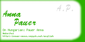 anna pauer business card